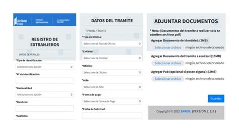 Registro de Extranjeros ante SAREN .